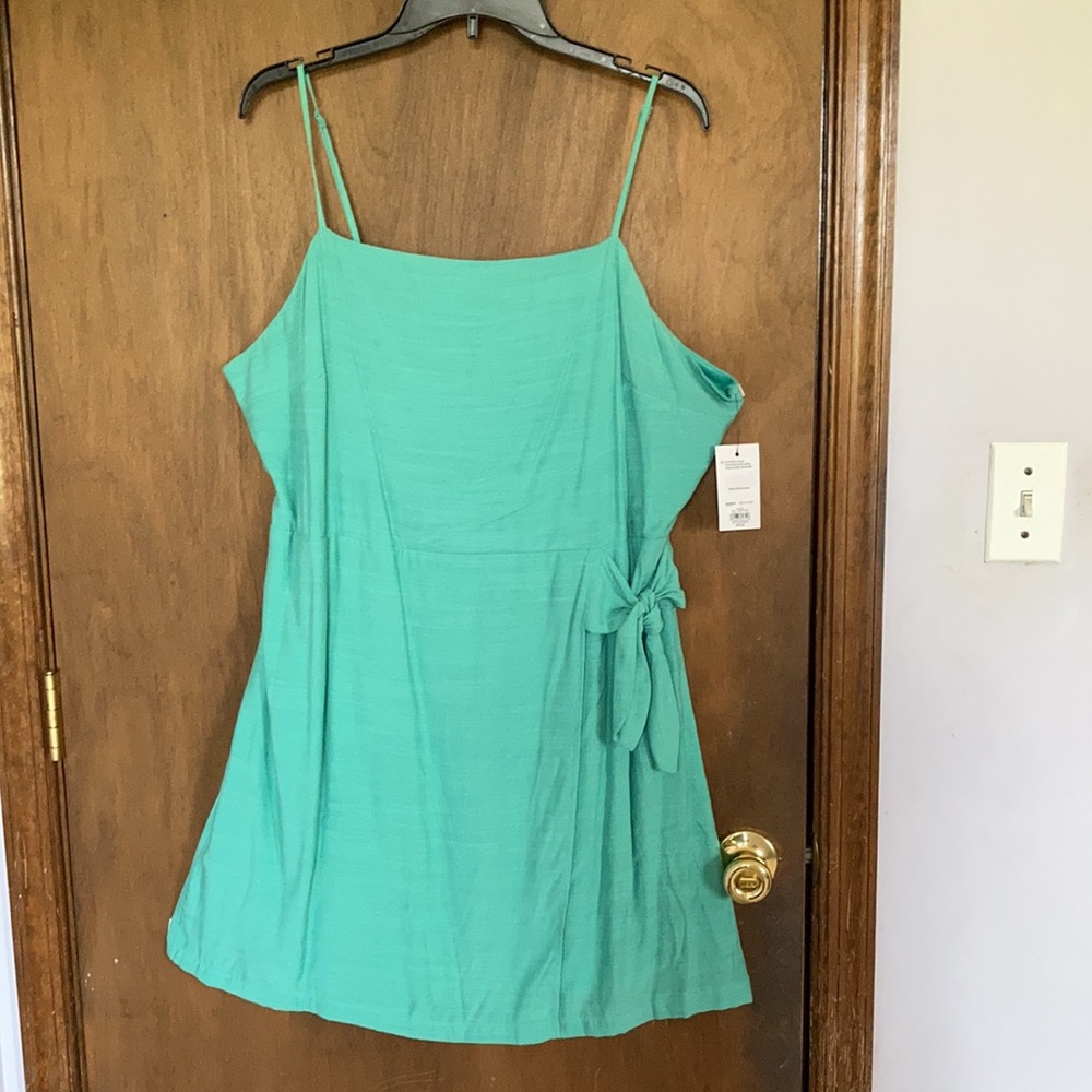 Nine West side tie green mini dress size XXL - Picture 11 of 17